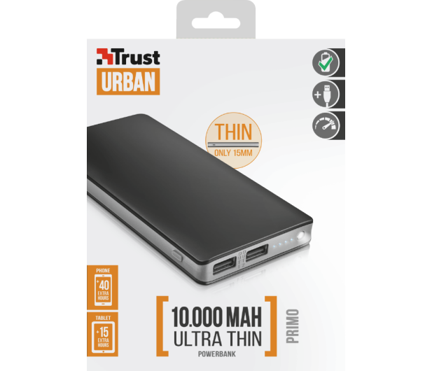 Trust Power Bank Primo Thin 10000 mAh - 573658 - zdjęcie 10